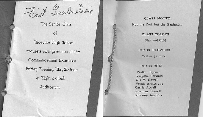 1930 NHS Graduation Program